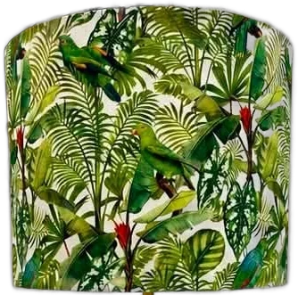 Tropical leaf-print shade