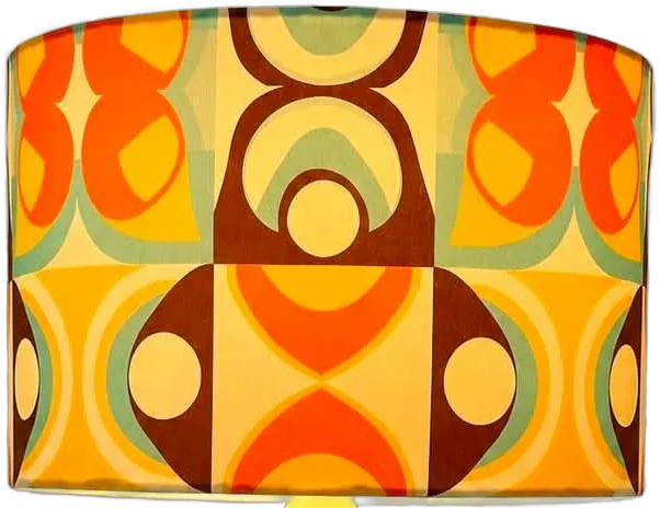 Retro geometric-print shade